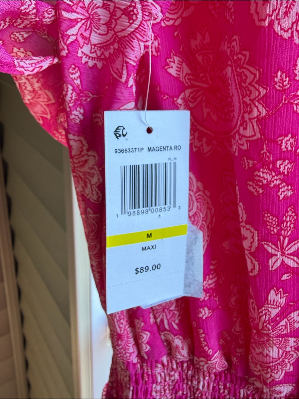 🆕💖MSK Pink Floral Chiffon Maxi Dress Size M Flutter Boho Romantic Wedding Guest - Picture 15 of 17